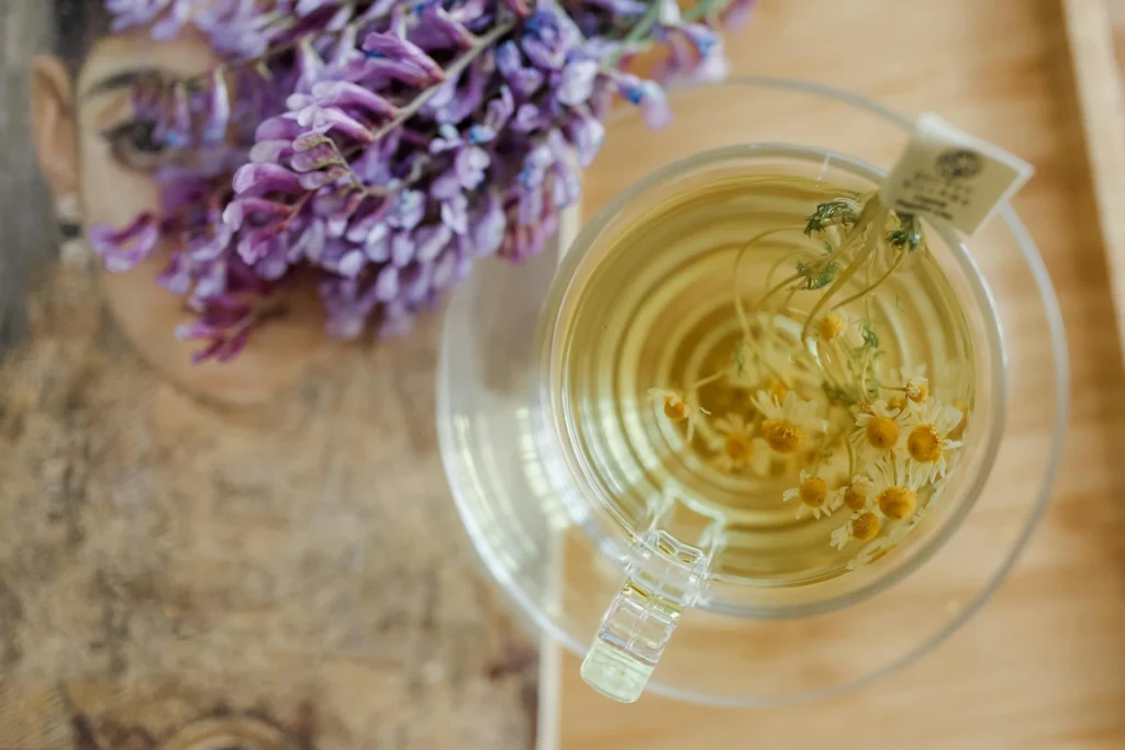 Herbal Tea for Sleep lavander plant with tea: Herbal Tea for Sleep